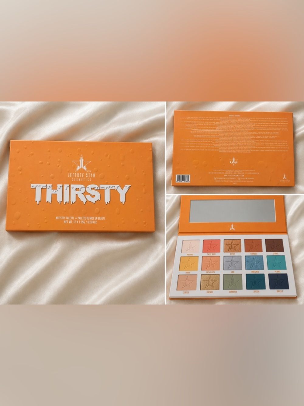 Jeffree Star THIRSTY Eyeshadow Palette - Warm Orange & Multi Shades